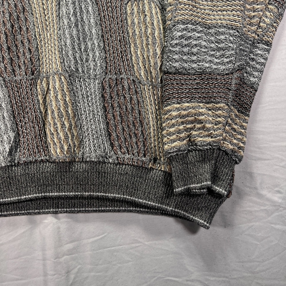 Vintage Tundra Sweater Mens Large Brown Grandpa Earth Tones Canada Knit Cottage - Picture 5 of 10